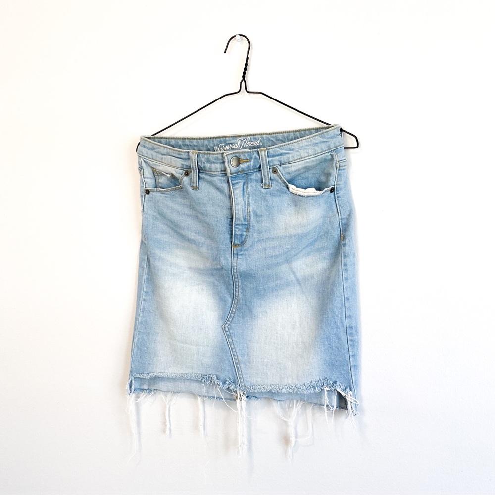 target distressed denim skirt